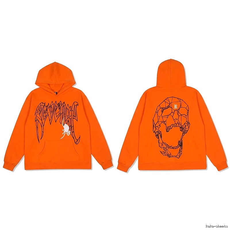 Revenge Skeleton Style Orange Hoodie