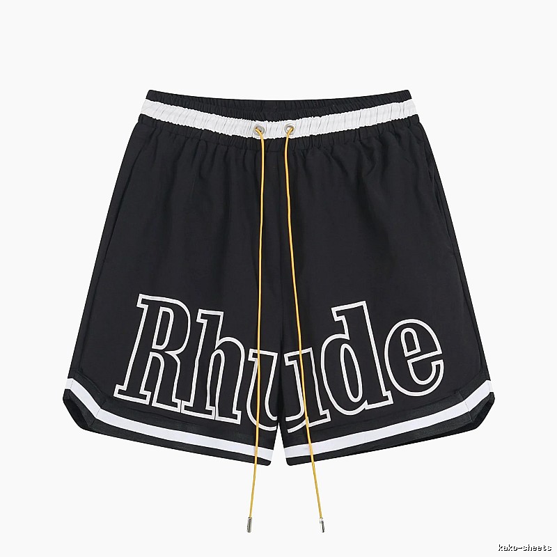 RHUDE lettered sporty shorts