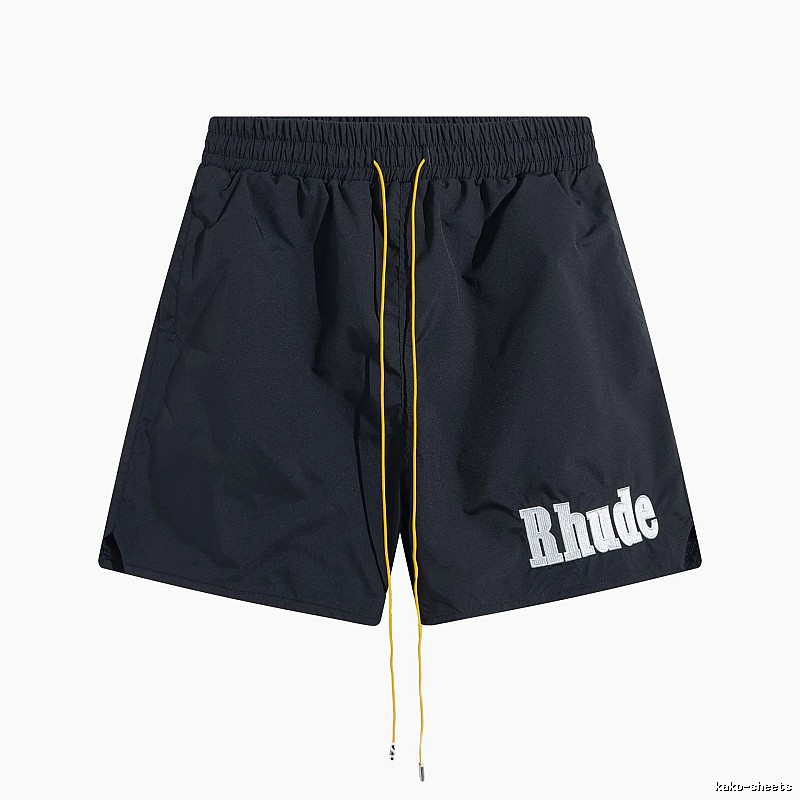 RHUDE sporty black shorts