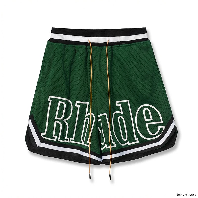 RHUDE sporty green shorts