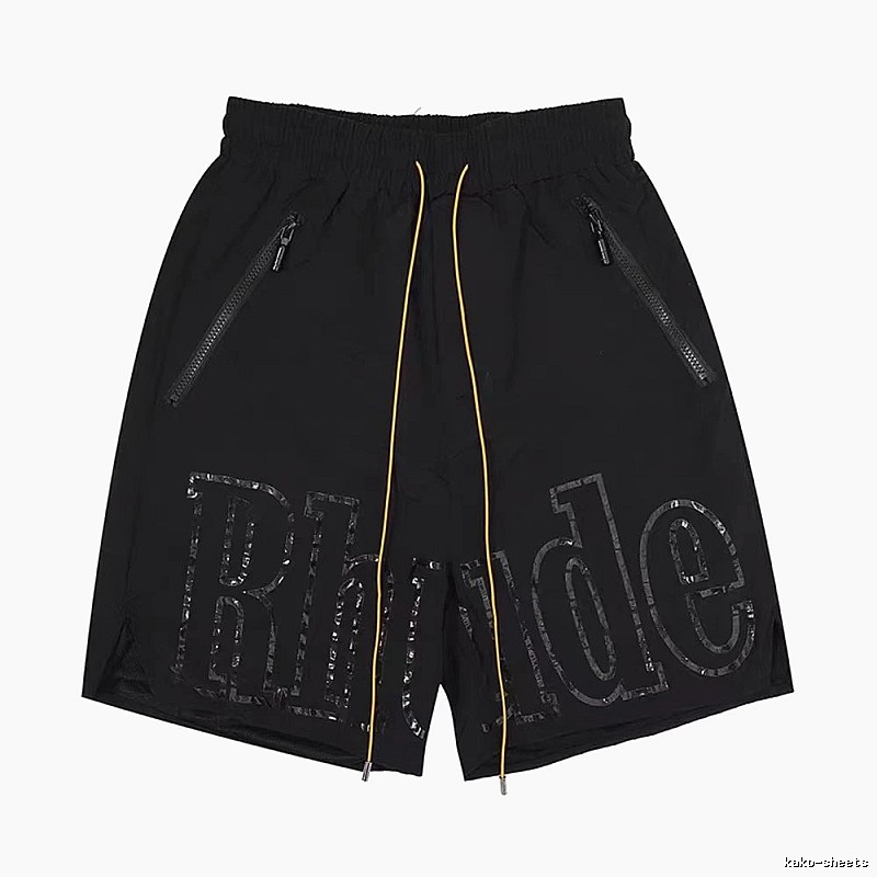 RHUDE trendy and cool style black shorts