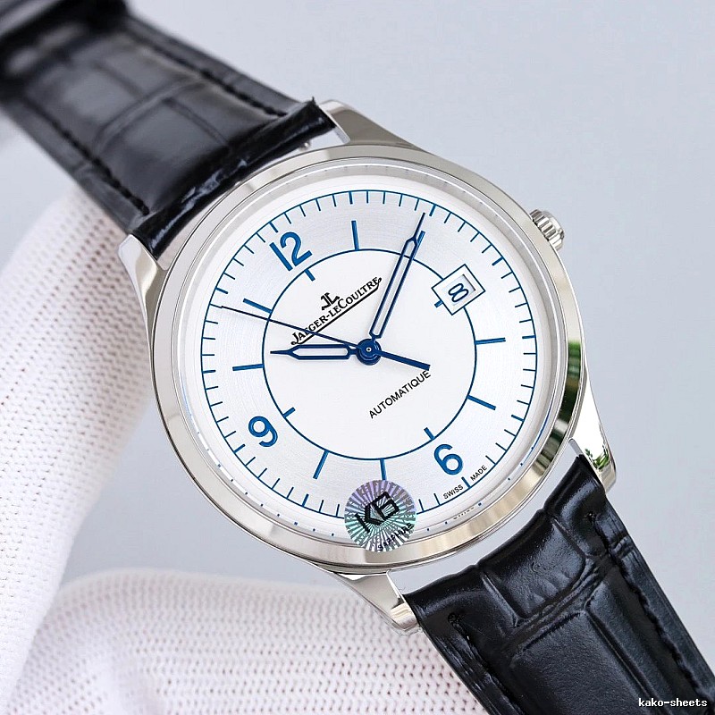 Silver And White Jaeger-LeCoultre Automatic Dress Watch for smart-casual