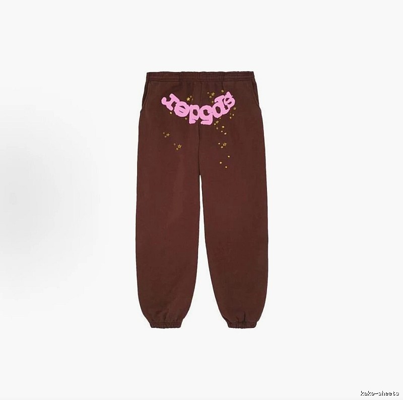 Sp5der Brown Graphic Sweatpants Lifestyle Edit