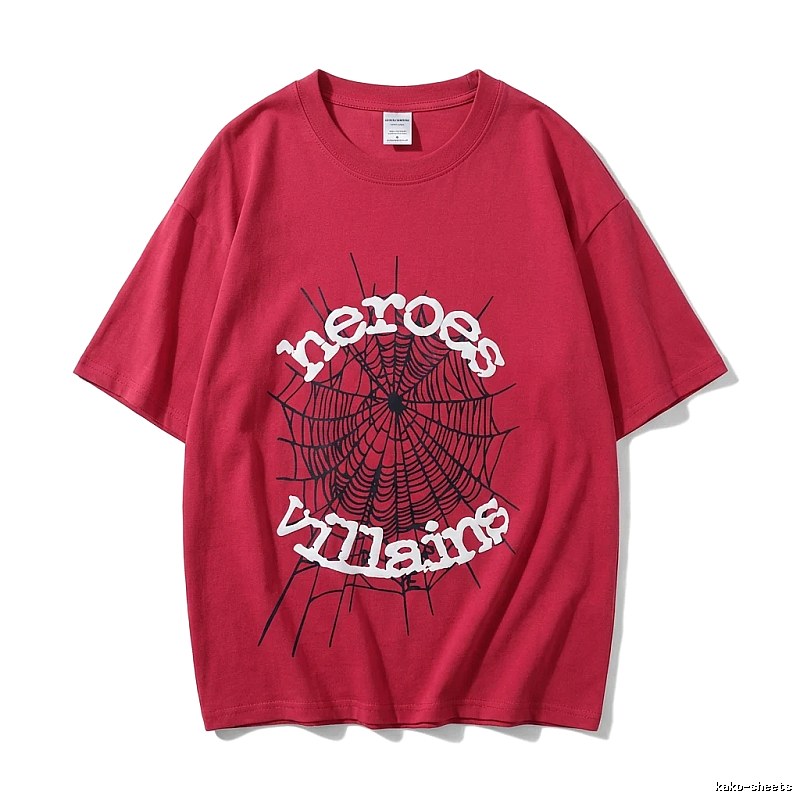 Sp5der Hero Villain Style Red T-shirt