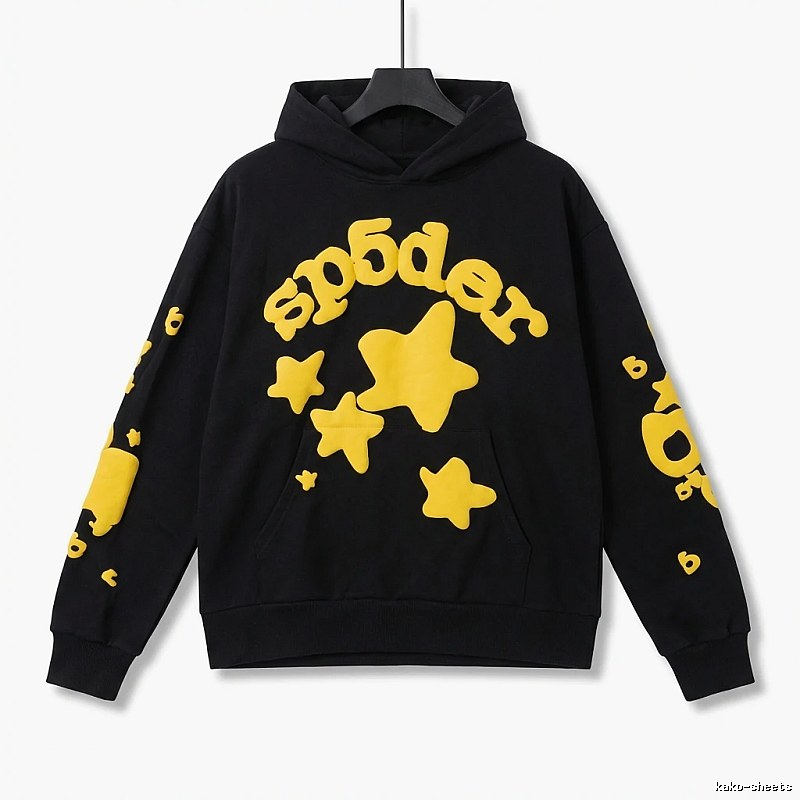 Sp5der Trendy and Cool Style Black Hoodie