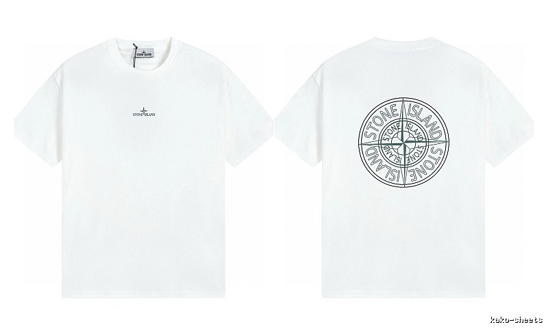 Stone Island Compass Series Street Style White T-Shirt
