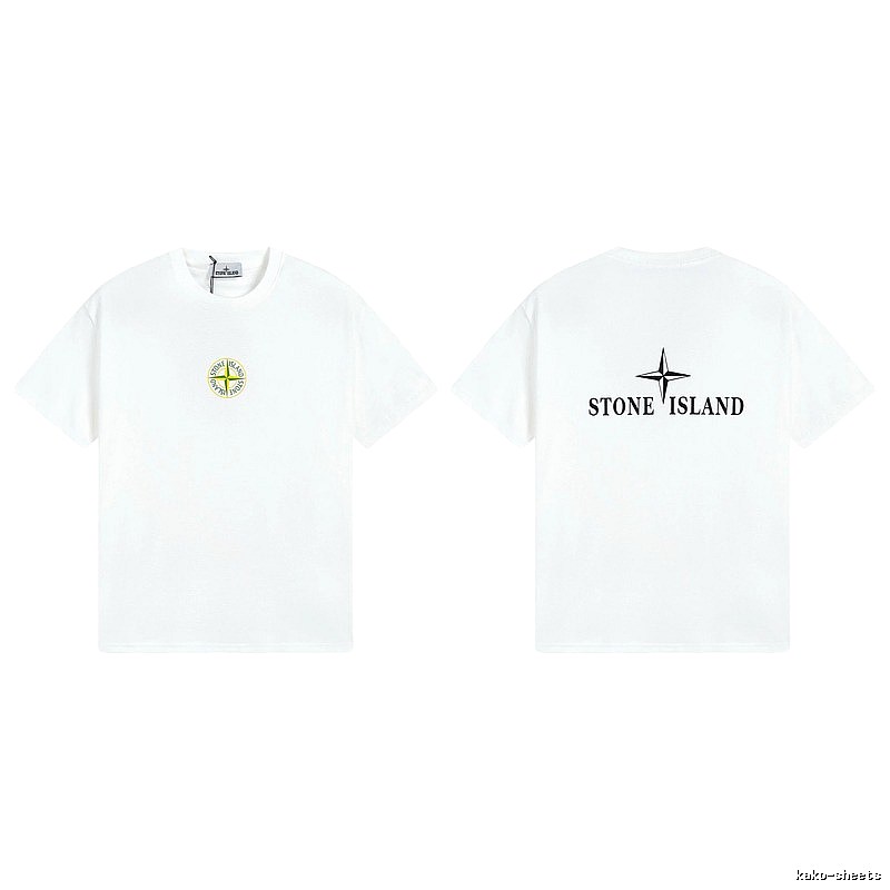 Stone Island Compass Series Street Style White T-Shirt