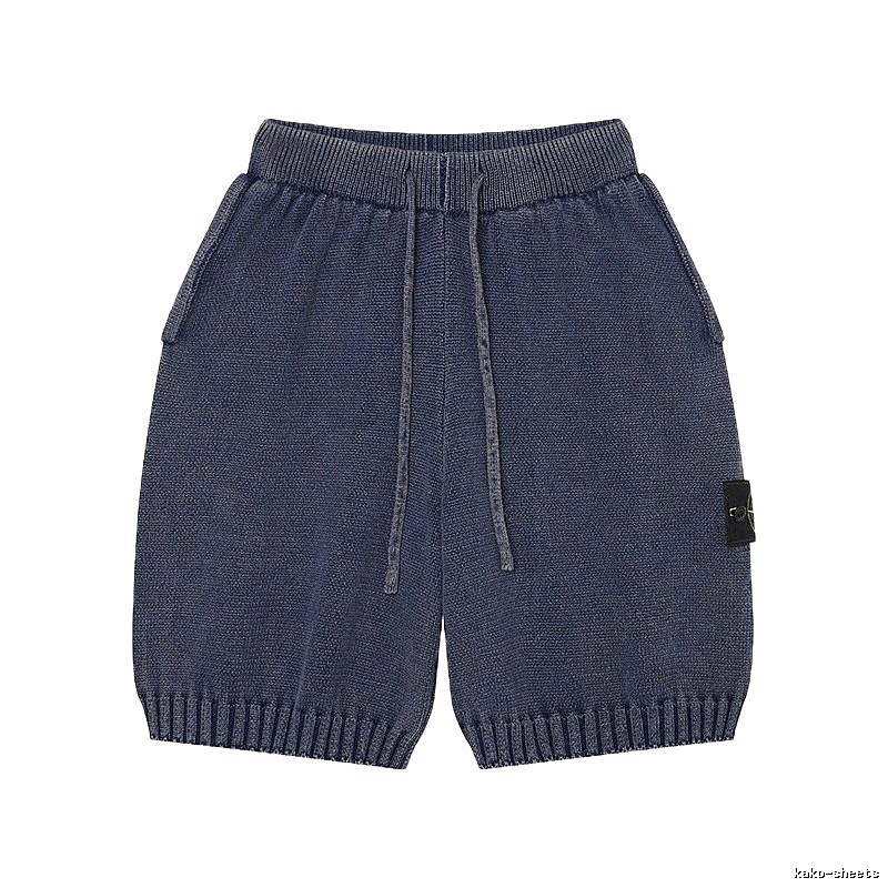 Stone Island Knit Casual Style Navy Blue Shorts
