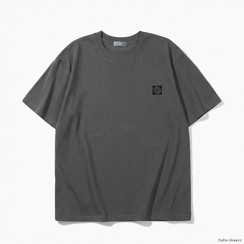 Stone Island minimalist style dark gray T-shirt