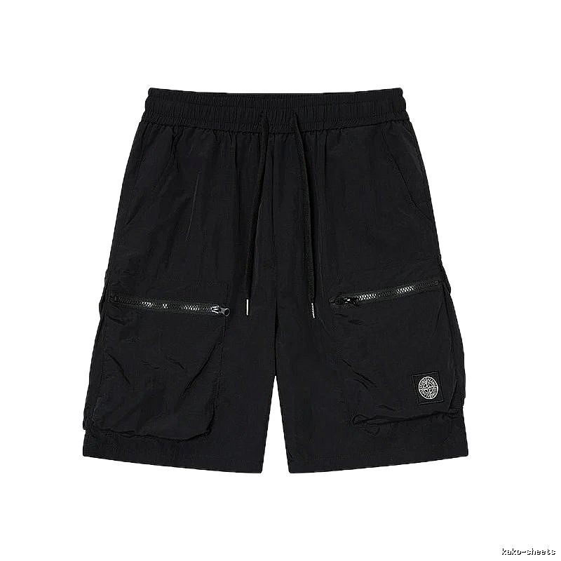 Stone Island Technical Workwear Style Black Shorts