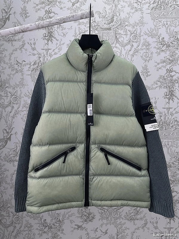 Stripe Striped Puffer Jacket with ThomBrowne Branding