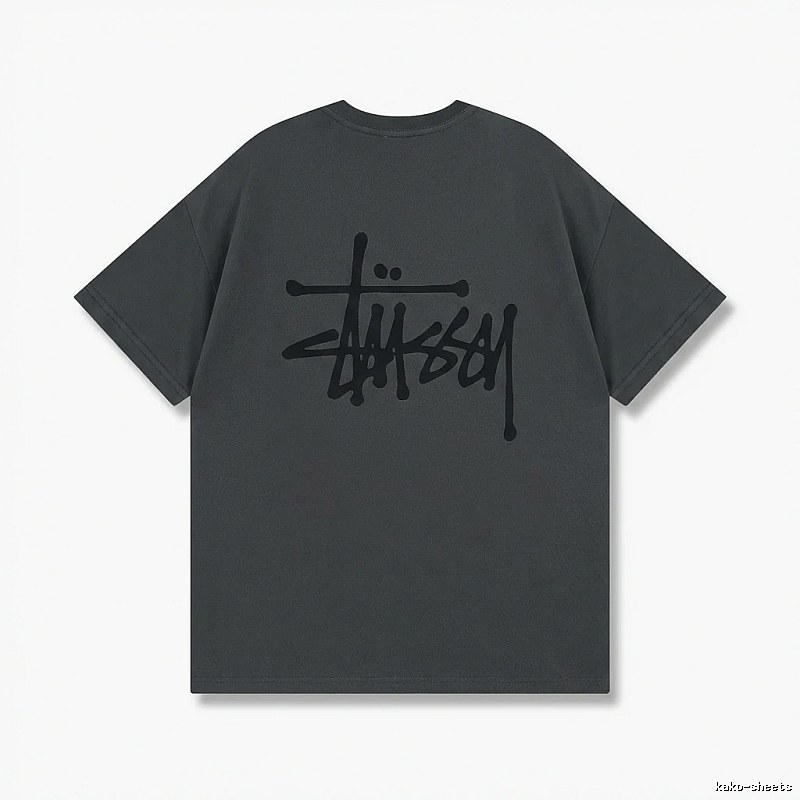 Stussy basic street style gray T-shirt