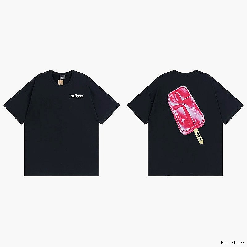 Stussy Black Spider Graphic T-Shirt Resort Wear Logo