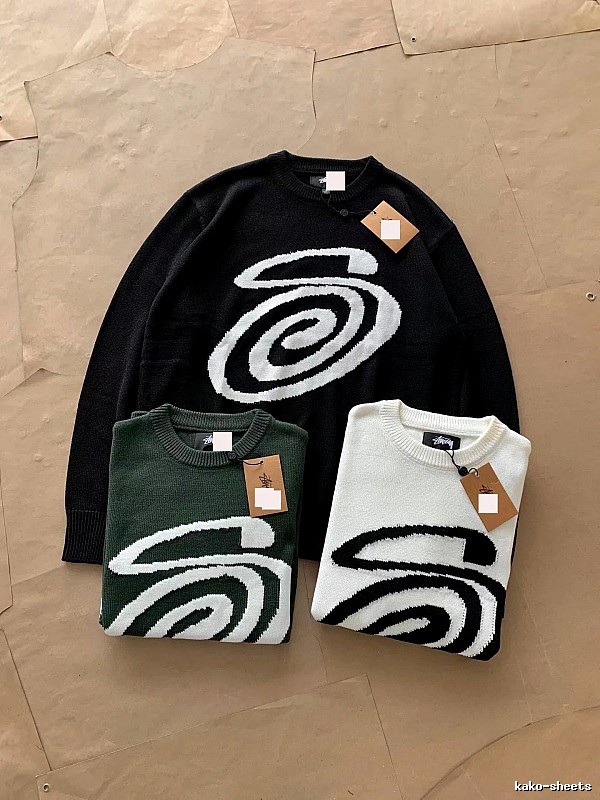 Stussy Black Swirl Graphic SweatShirt Daily Styling