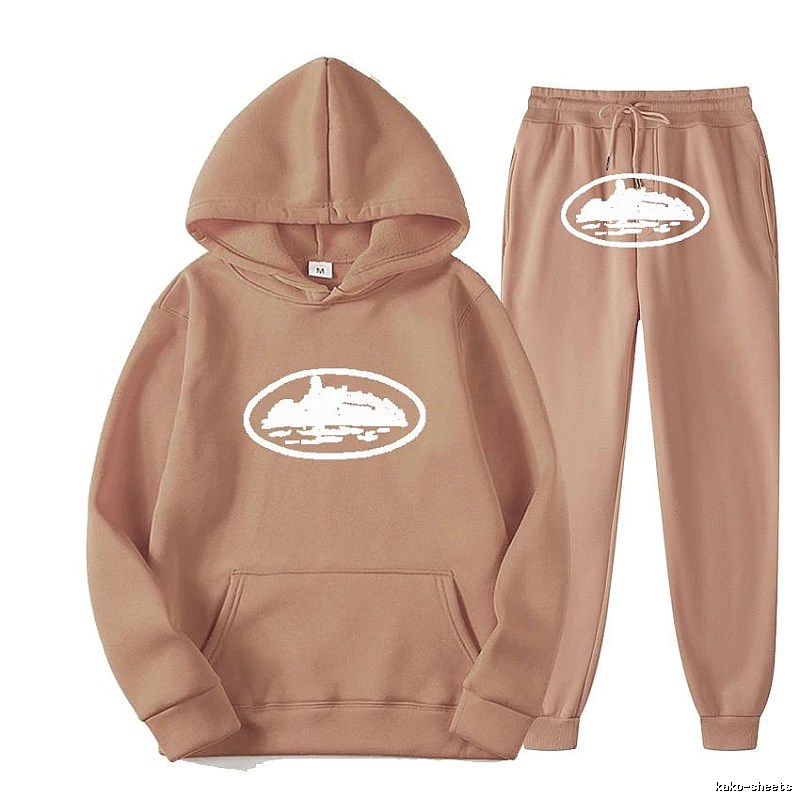 Stussy Camel Tracksuit Set Downtown Style Logo
