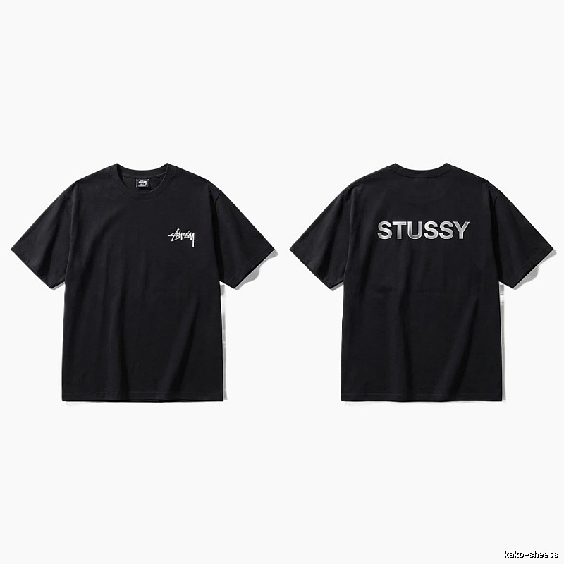 Stussy classic black trendy T-shirt
