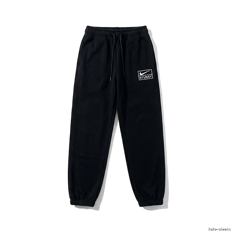 Stussy Co-branded Casual Black Sweatpants