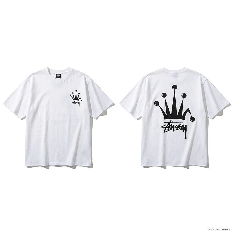 Stussy Crown Trendy Brand White T-shirt