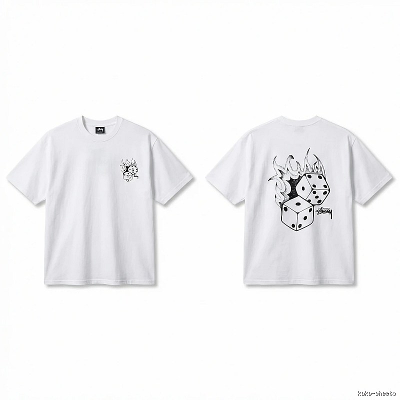 Stussy Dice Print Style White T-shirt
