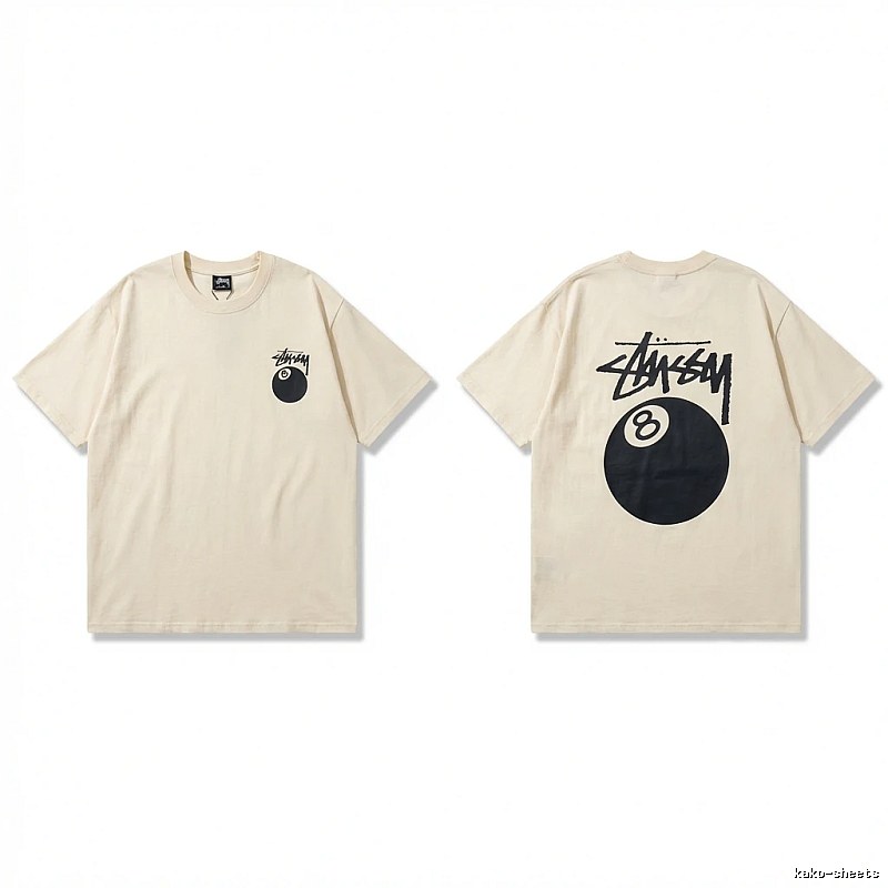 Stussy No.8 Ball Series Retro-Style T-Shirt