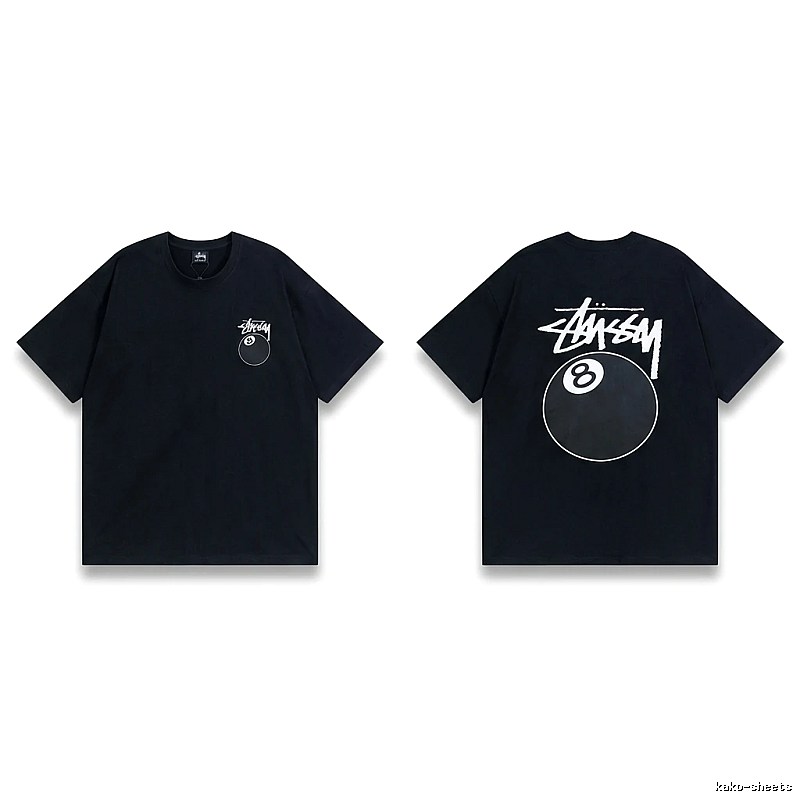 Stussy No.8 Ball Style Black T-shirt