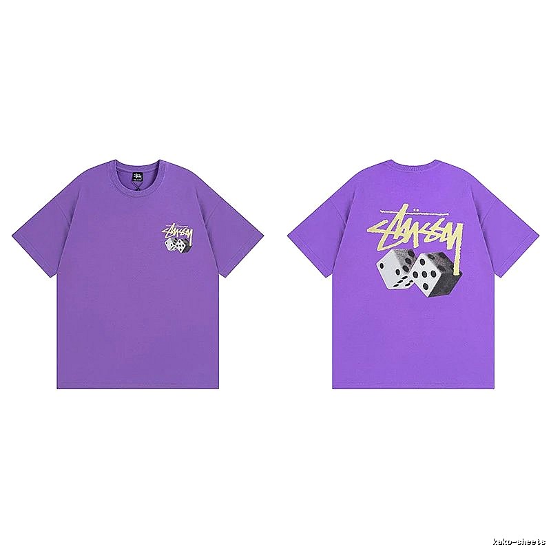Stussy Purple Spider Graphic T-Shirt Campus Look Logo