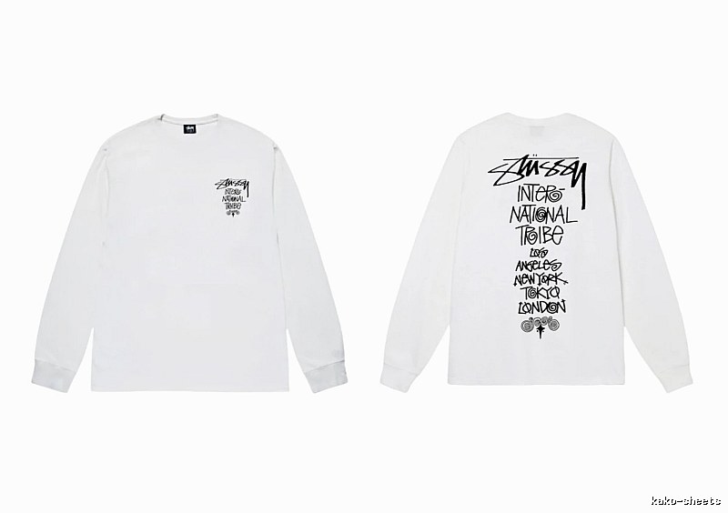 Stussy retro-style white long-sleeved shirt