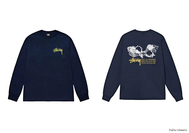 Stussy Skull Print Dark Style Long-sleeve