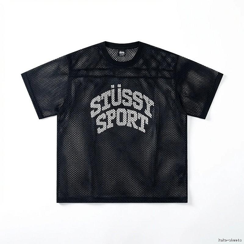 Stussy Sporty Black Mesh Shirt