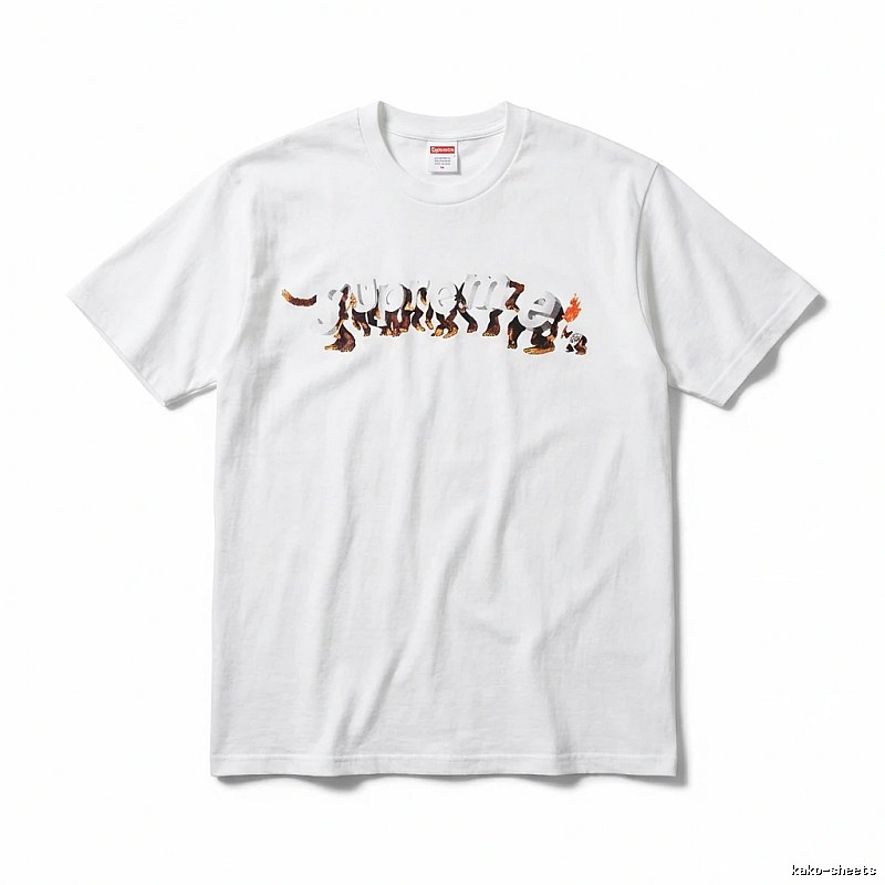 Supreme Animal Print Simple White T-shirt