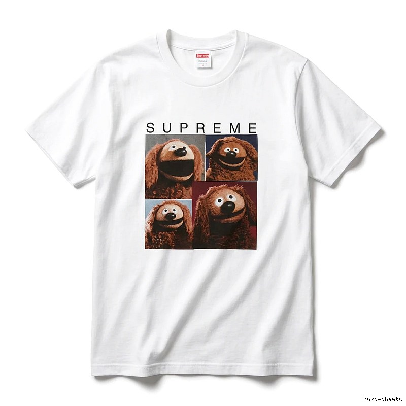 Supreme cartoon print white T-shirt