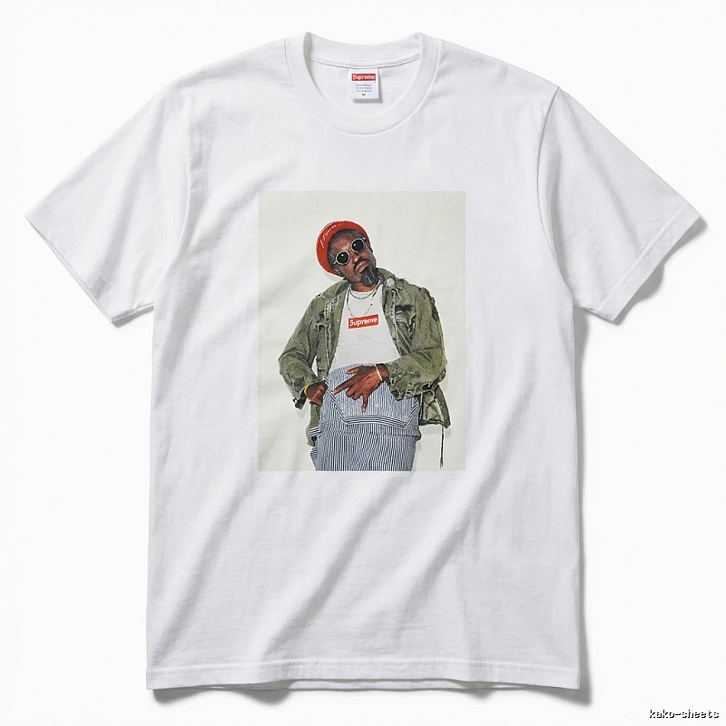 Supreme character print style white T-shirt