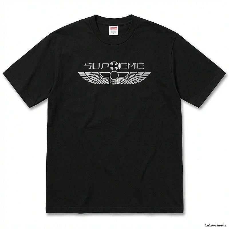 Supreme Flight Series Trendy Cool Black T-shirt