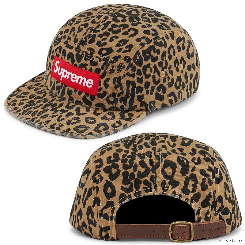Supreme leopard print retro style hood