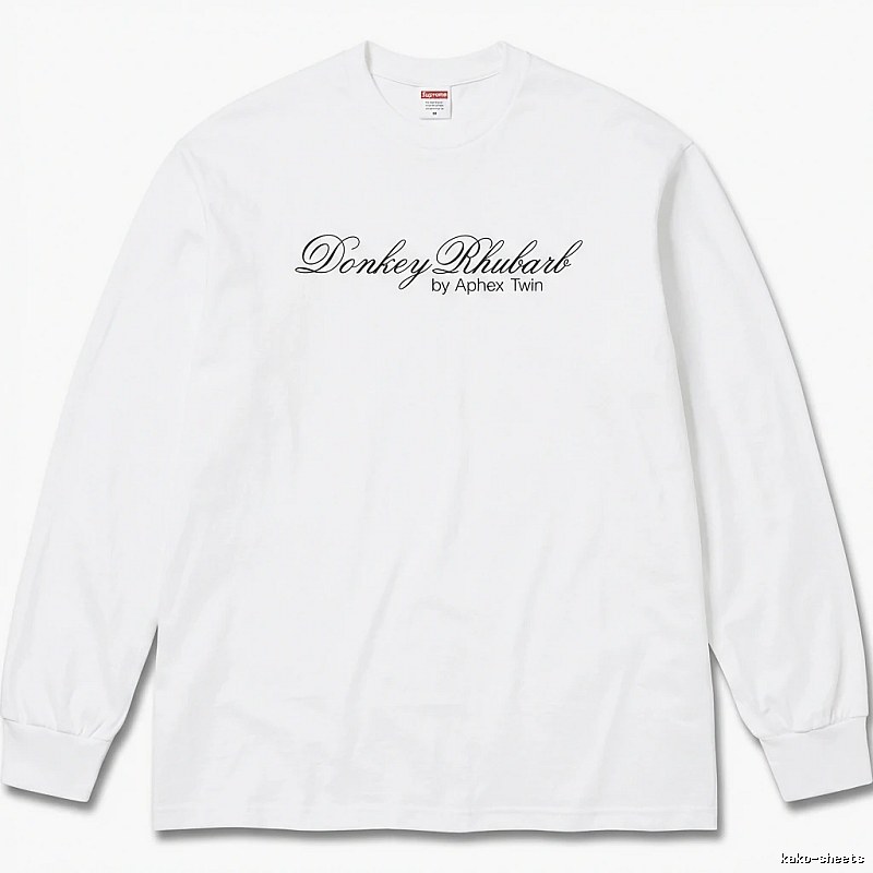 Supreme letter style white long-sleeve