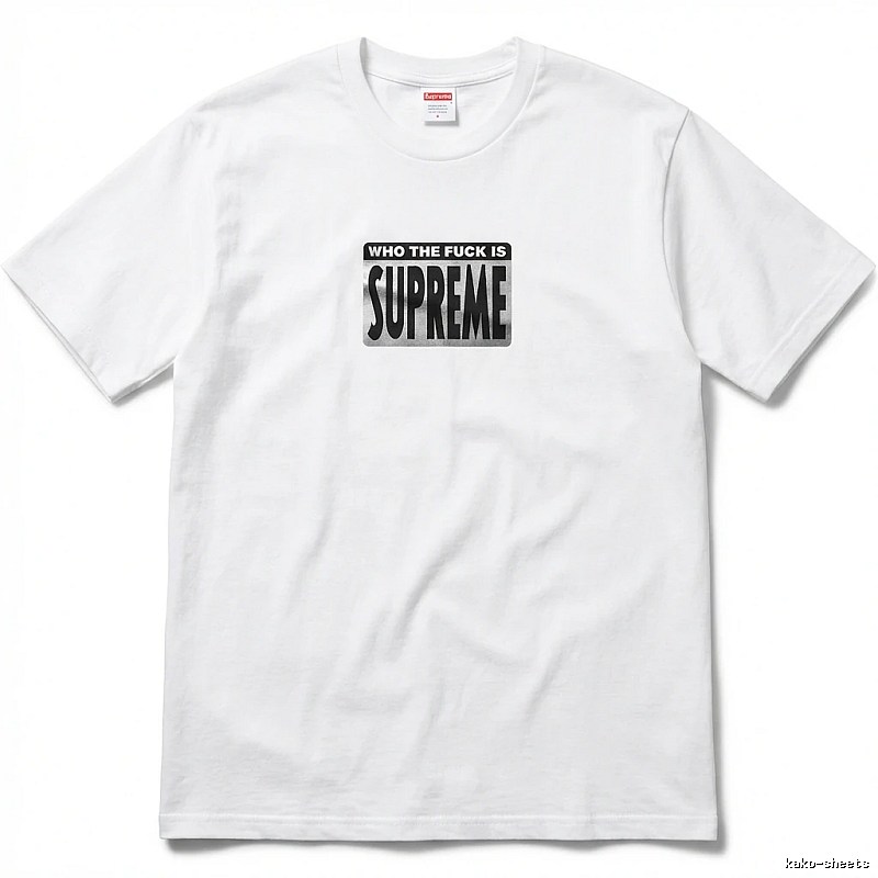 Supreme - printed trendy brand white T - shirt