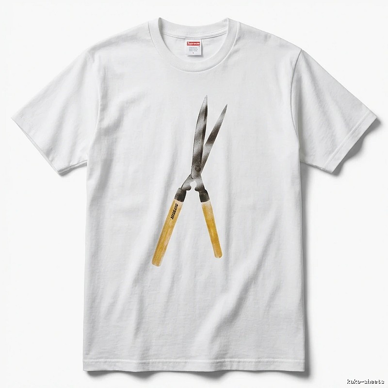 Supreme Scissors Print White T-shirt