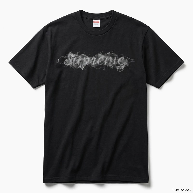 Supreme Smoke Style Black T-shirt