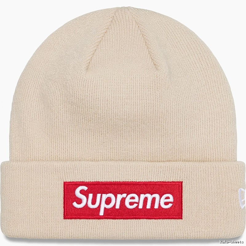 Supreme solid color simple style beige hat