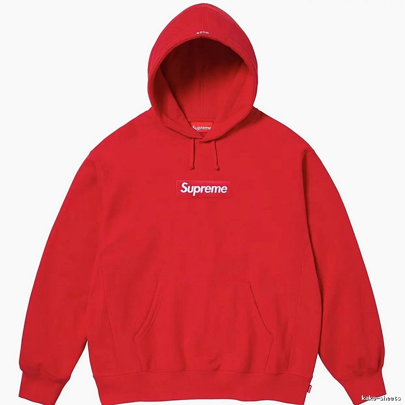 Supreme Statement Logo hoodie Gray Red Oversized for Easy Pairing