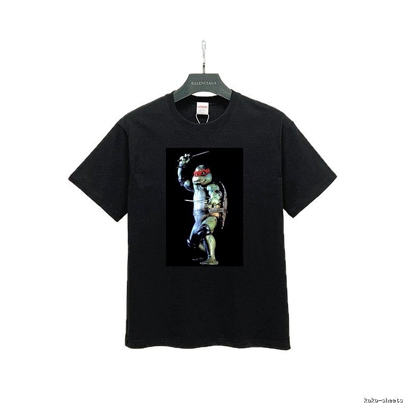 Supreme x Ninja Turtles Co-branded Street Style Black T-Shirt