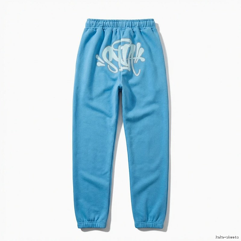 SynaWorld graffiti-style light blue sweatpants