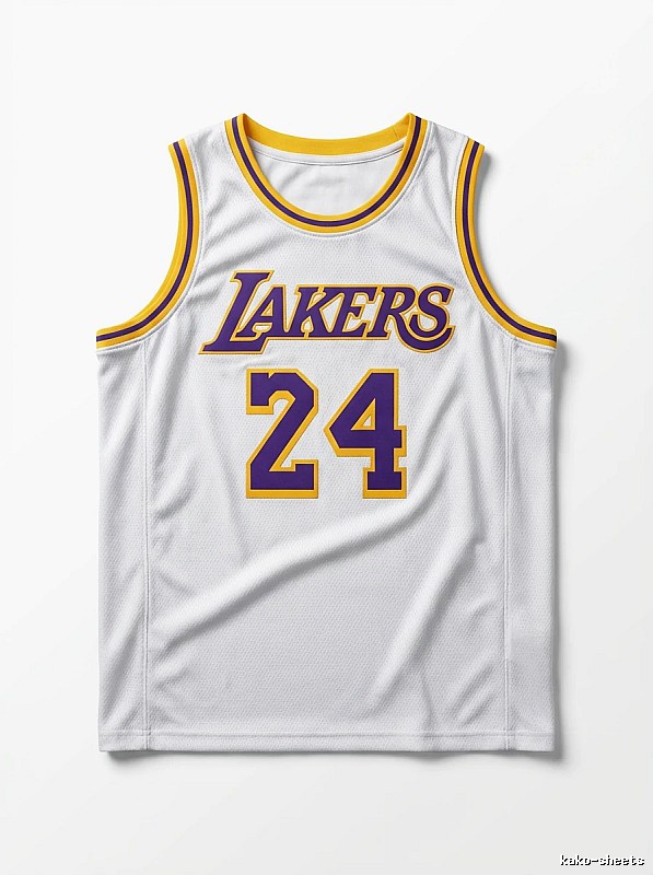 The No. 24 white jersey of the Kobe Lakers.