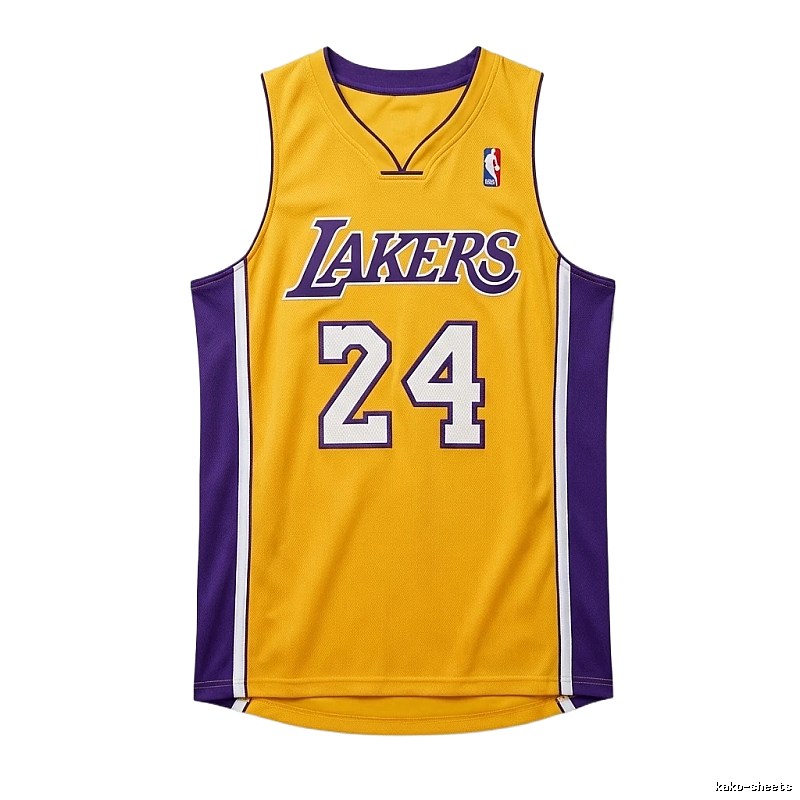 The No. 24 yellow jersey of the Los Angeles Lakers.