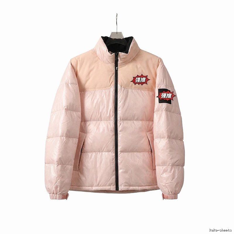The North Face trendy brand pink down jacket