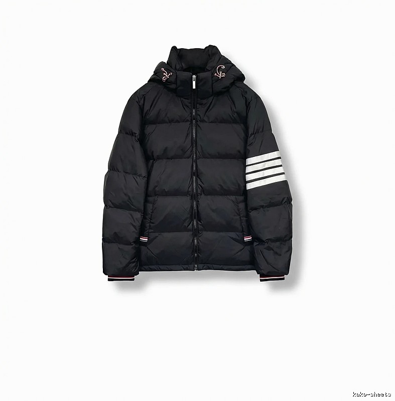 Thom Browne Four - Bar Classic Black Down Jacket