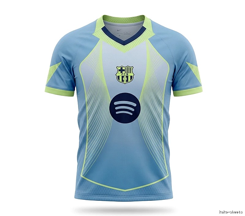 Tokyo Ghoul Barcelona trendy brand gray-blue-yellow jersey