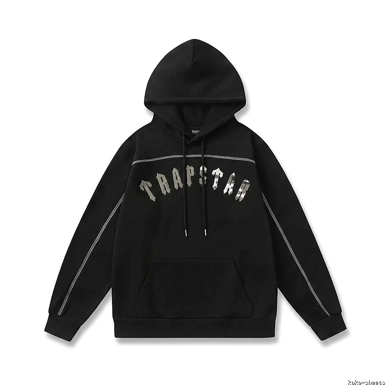 Trapstar Letter Style Black Hoodie