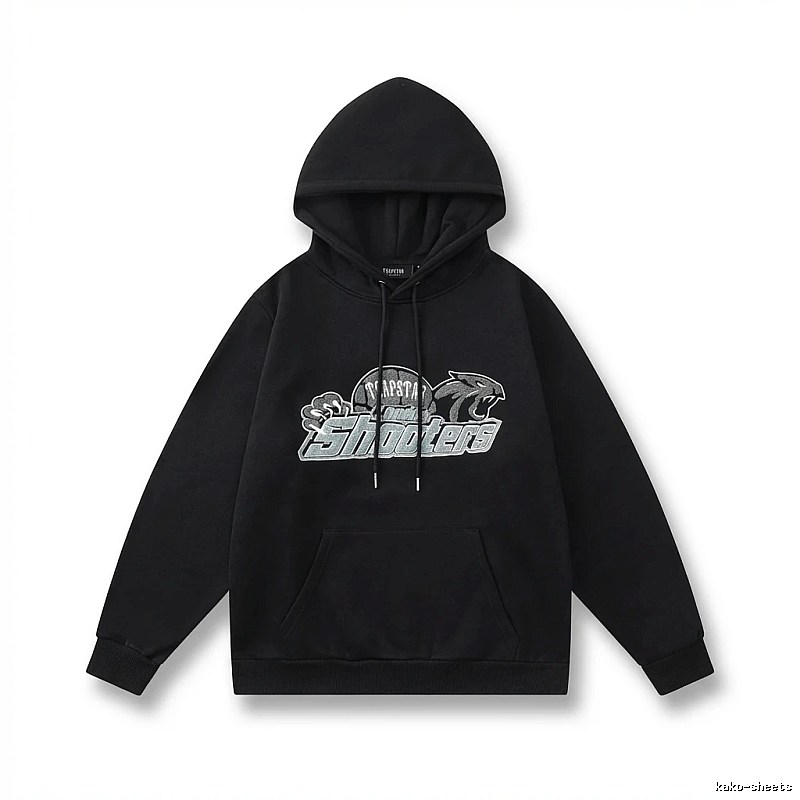 Trapstar - printed trendy and cool black hoodie