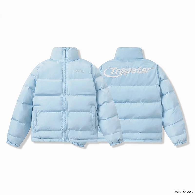 Trapstar trendy and cool style light blue down jacket